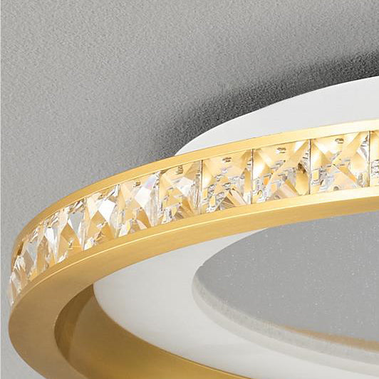 Moderne Luxus Aluminium Kristall Sternenhimmel Acryl Runde LED Deckenleuchte für Schlafzimmer 