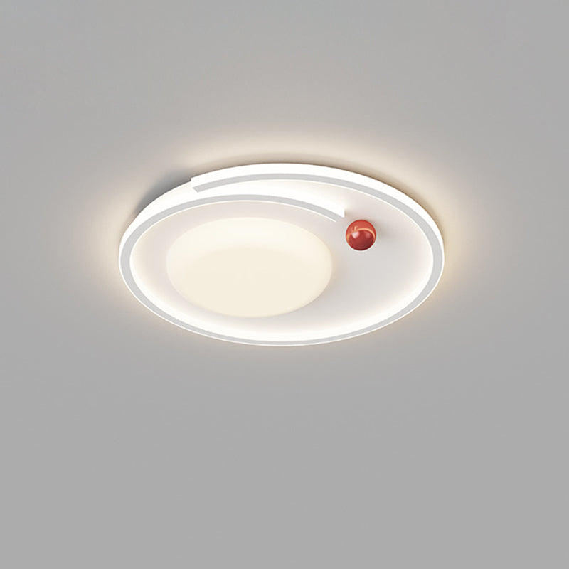 Contemporary Simplicity Round Iron Acrylic LED Flush Mount Ceiling Light For Bedroom