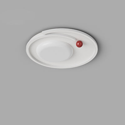 Contemporary Simplicity Round Iron Acrylic LED Flush Mount Ceiling Light For Bedroom
