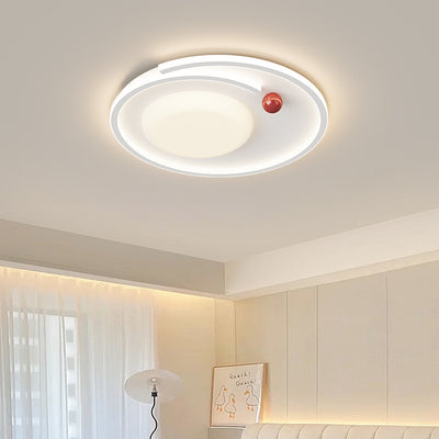 Contemporary Simplicity Round Iron Acrylic LED Flush Mount Ceiling Light For Bedroom