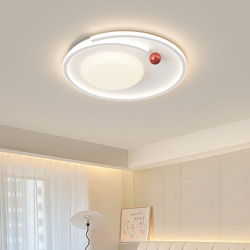 Contemporary Simplicity Round Iron Acrylic LED Flush Mount Ceiling Light For Bedroom