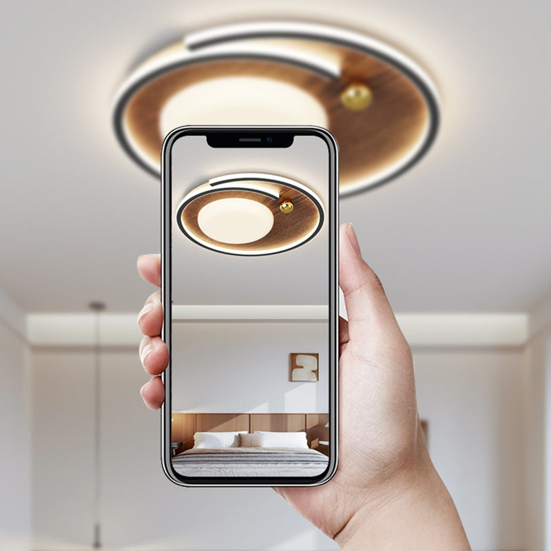 Contemporary Simplicity Round Iron Acrylic LED Flush Mount Ceiling Light For Bedroom
