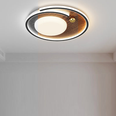 Contemporary Simplicity Round Iron Acrylic LED Flush Mount Ceiling Light For Bedroom