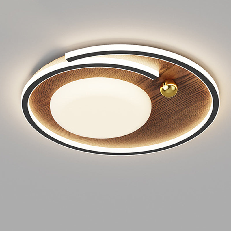 Contemporary Simplicity Round Iron Acrylic LED Flush Mount Ceiling Light For Bedroom