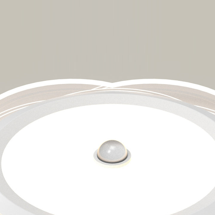 Plafonnier LED en fer et aluminium avec abat-jour en acrylique pour salon, simplicité contemporaine 