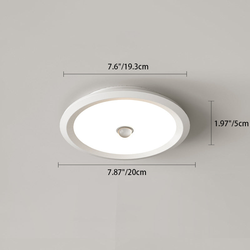 Plafonnier LED moderne minimaliste en fer et aluminium géométrique avec abat-jour en acrylique pour salon 