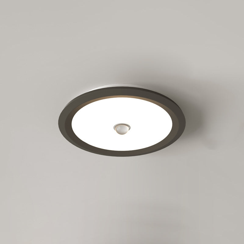 Plafonnier LED moderne minimaliste en fer et aluminium géométrique avec abat-jour en acrylique pour salon 