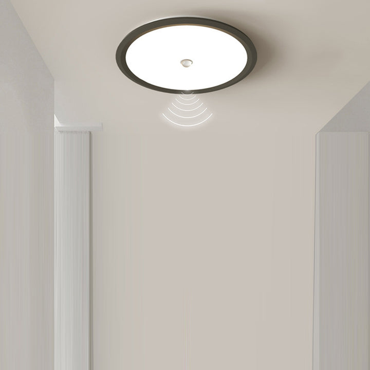 Plafonnier LED moderne minimaliste en fer et aluminium géométrique avec abat-jour en acrylique pour salon 
