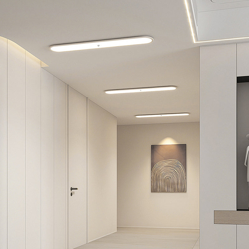 Plafonnier LED moderne minimaliste en fer et aluminium géométrique avec abat-jour en acrylique pour salon 