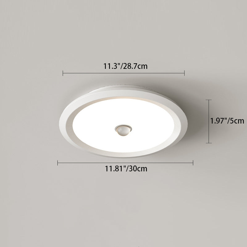 Plafonnier LED moderne minimaliste en fer et aluminium géométrique avec abat-jour en acrylique pour salon 