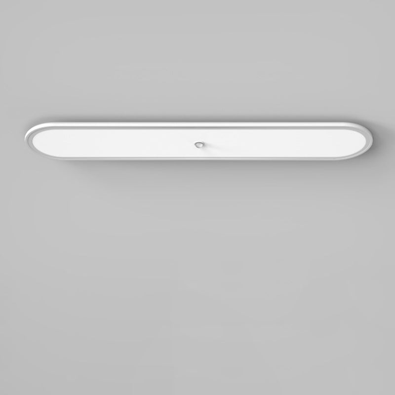 Modern Minimalist Iron Aluminum Geometric Ellipse Acrylic Shade LED Flush Mount Ceiling Light For Living Room