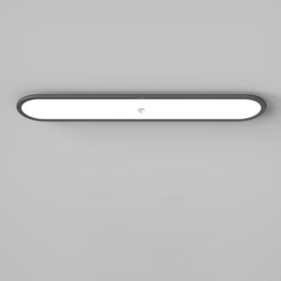 Modern Minimalist Iron Aluminum Geometric Ellipse Acrylic Shade LED Flush Mount Ceiling Light For Living Room