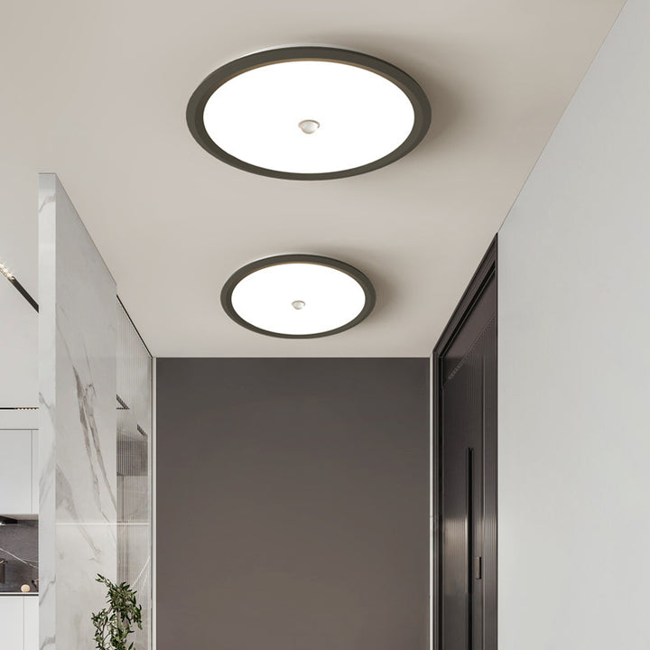 Plafonnier LED moderne minimaliste en fer et aluminium géométrique avec abat-jour en acrylique pour salon 