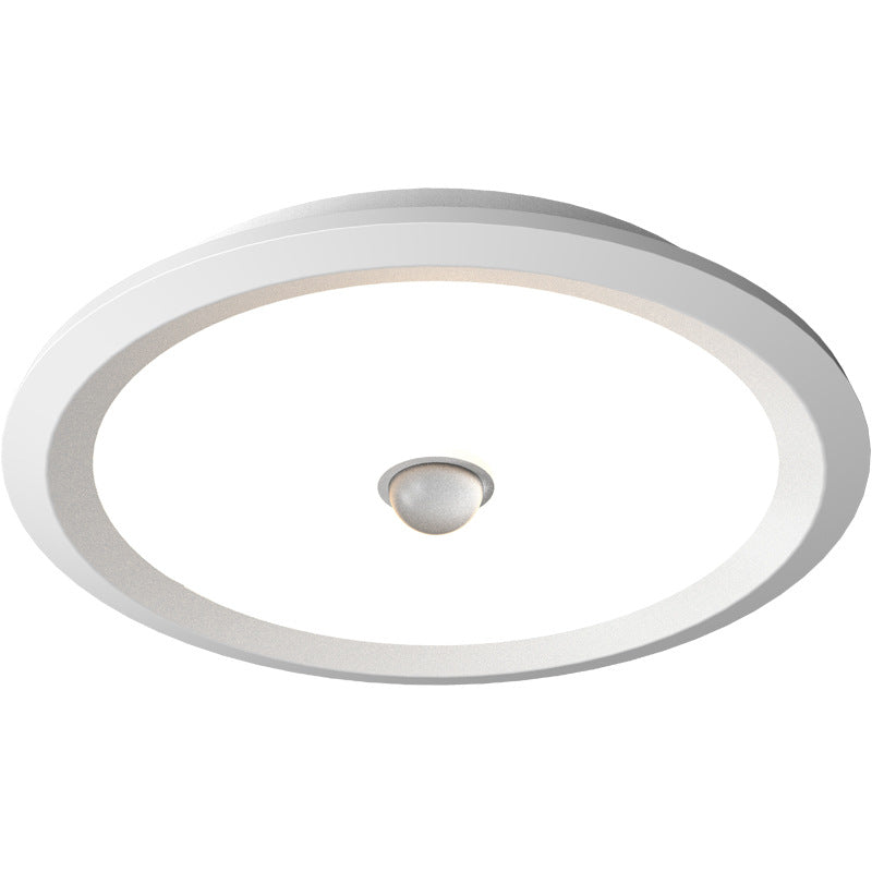 Plafonnier LED moderne minimaliste en fer et aluminium géométrique avec abat-jour en acrylique pour salon 