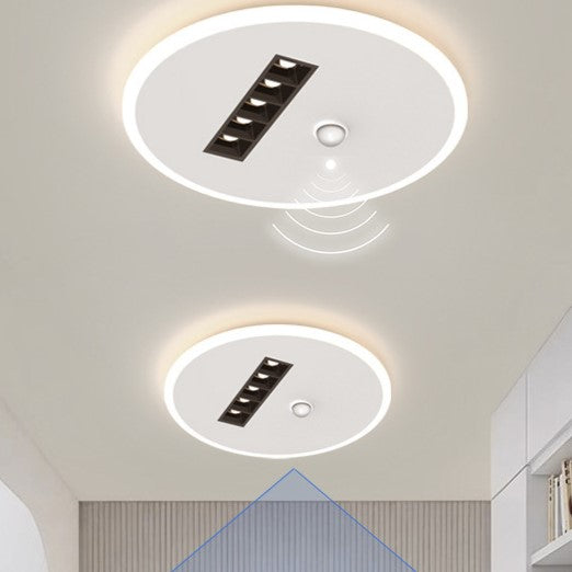 Contemporary Simplicity Iron Acrylic Square Shade LED Flush Mount Ceiling Light For Living Room