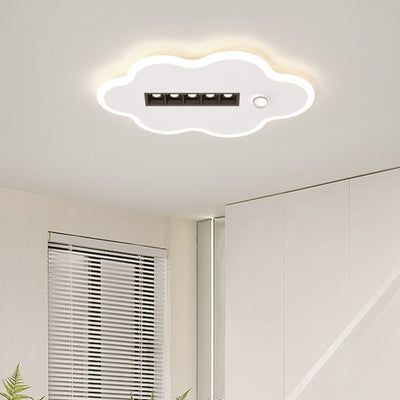 Contemporary Simplicity Iron Acrylic Square Shade LED Flush Mount Ceiling Light For Living Room