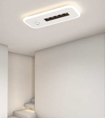 Contemporary Simplicity Iron Acrylic Square Shade LED Flush Mount Ceiling Light For Living Room