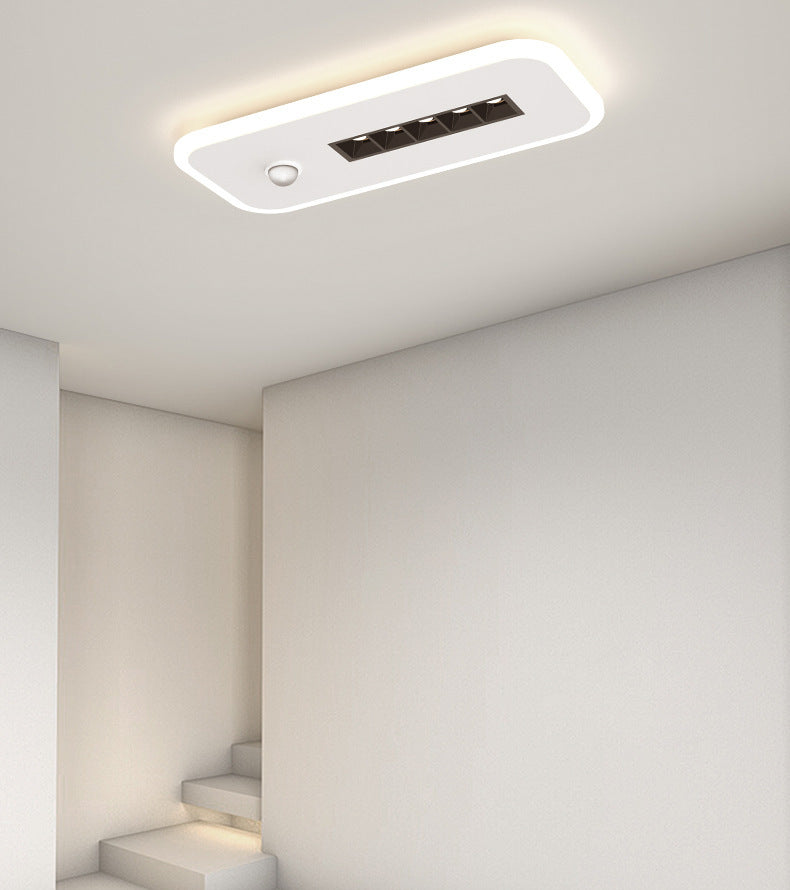 Contemporary Simplicity Iron Acrylic Square Shade LED Flush Mount Ceiling Light For Living Room