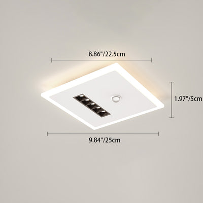 Contemporary Simplicity Iron Acrylic Square Shade LED Flush Mount Ceiling Light For Living Room