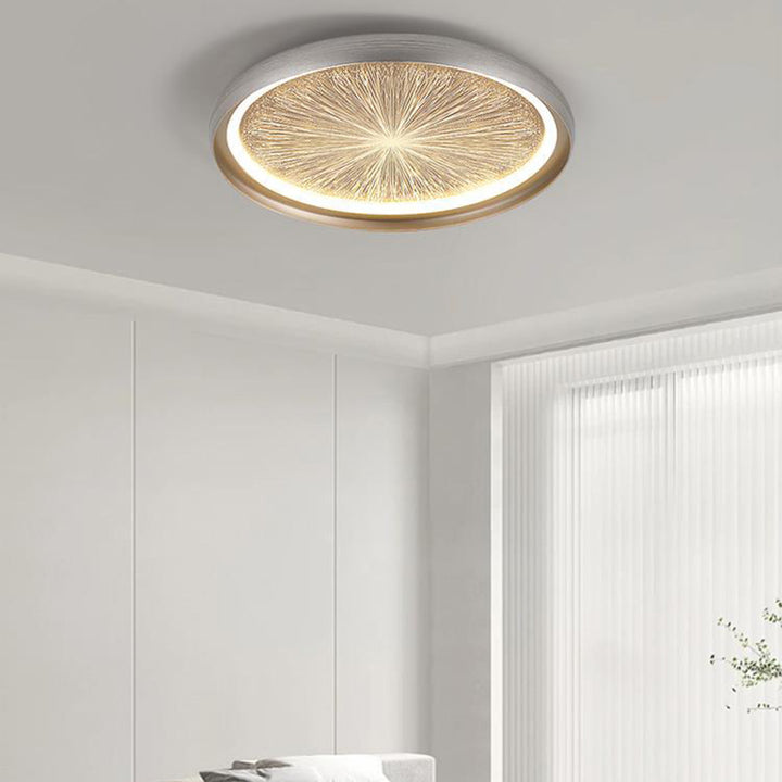 Contemporary Creative Firework Meteor Shower Aluminum PC LED Flush Mount Ceiling Light For Living Room