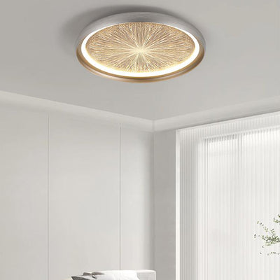 Contemporary Creative Firework Meteor Shower Aluminum PC LED Flush Mount Ceiling Light For Living Room