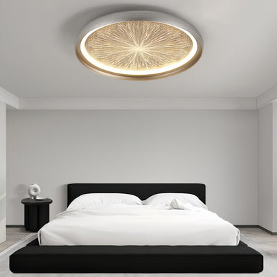 Contemporary Creative Firework Meteor Shower Aluminum PC LED Flush Mount Ceiling Light For Living Room