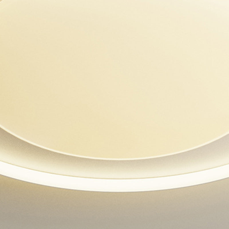 Plafonnier LED rond en acrylique minimaliste moderne en fer et aluminium pour chambre à coucher 