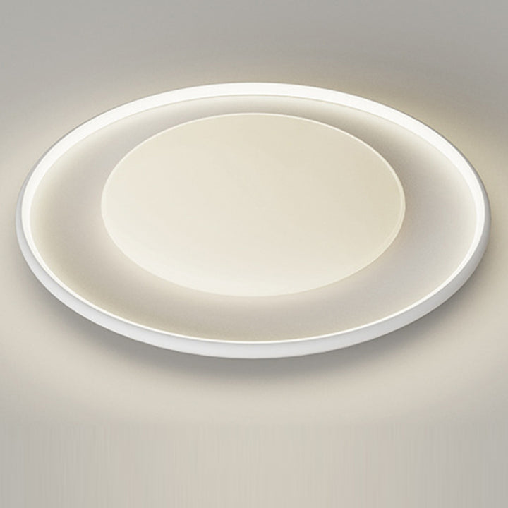 Plafonnier LED rond en acrylique minimaliste moderne en fer et aluminium pour chambre à coucher 