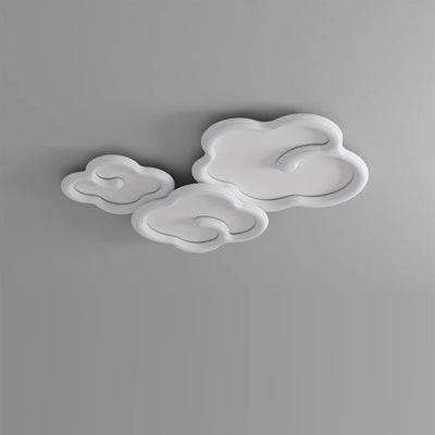 Luz de techo empotrada LED de sombra de nube auspiciosa de hierro PE creativo contemporáneo para sala de estar 