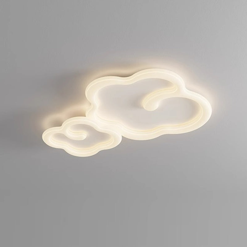 Luz de techo empotrada LED de sombra de nube auspiciosa de hierro PE creativo contemporáneo para sala de estar 