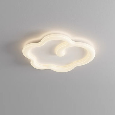 Luz de techo empotrada LED de sombra de nube auspiciosa de hierro PE creativo contemporáneo para sala de estar 
