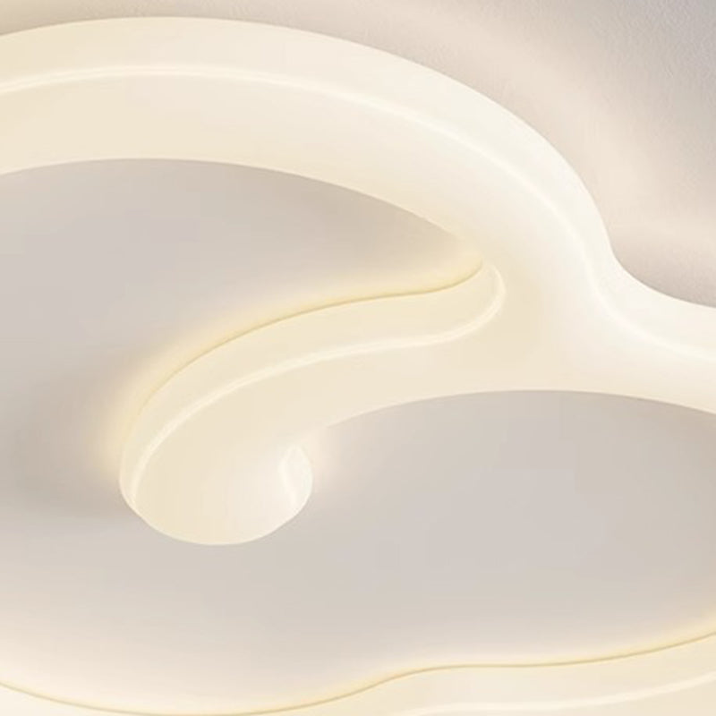 Luz de techo empotrada LED de sombra de nube auspiciosa de hierro PE creativo contemporáneo para sala de estar 