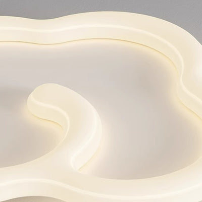 Luz de techo empotrada LED de sombra de nube auspiciosa de hierro PE creativo contemporáneo para sala de estar 