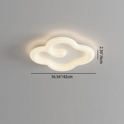 Luz de techo empotrada LED de sombra de nube auspiciosa de hierro PE creativo contemporáneo para sala de estar 