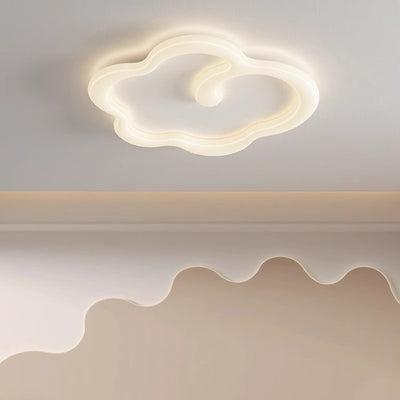 Luz de techo empotrada LED de sombra de nube auspiciosa de hierro PE creativo contemporáneo para sala de estar 