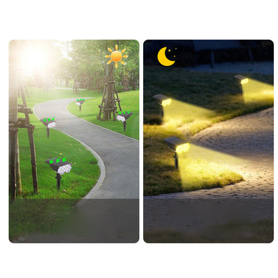 Lumière de pelouse paysagère à LED solaire étanche en ABS PC industriel contemporain pour jardin 