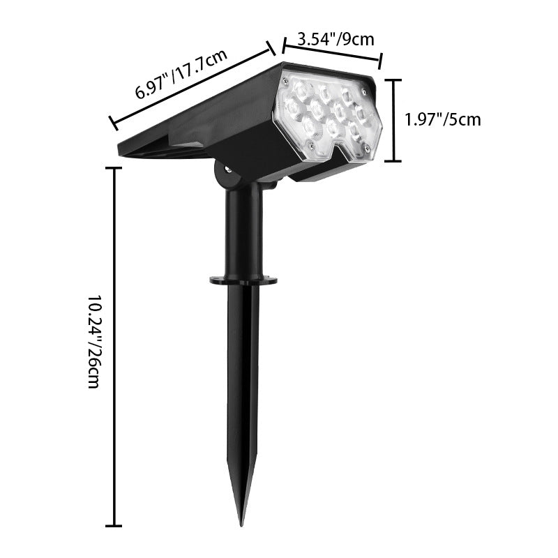 Lumière de pelouse paysagère à LED solaire étanche en ABS PC industriel contemporain pour jardin 