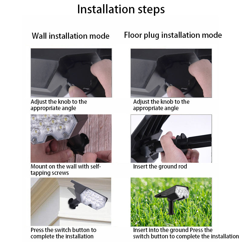 Lumière de pelouse paysagère à LED solaire étanche en ABS PC industriel contemporain pour jardin 