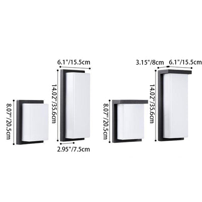 Applique murale extérieure étanche à LED en forme de cube en aluminium minimaliste moderne pour patio extérieur 