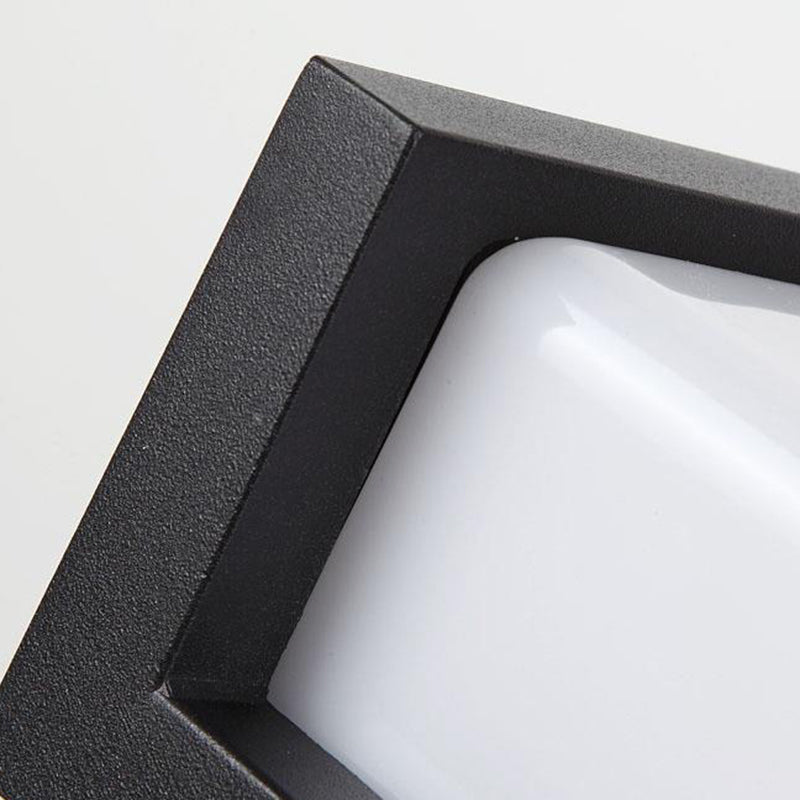 Moderne minimalistische Aluminium-PC-Würfel-Schirm-LED-wasserdichte Außenwandleuchte für Terrassen im Freien 