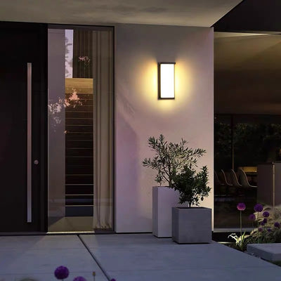 Applique murale extérieure étanche à LED en forme de cube en aluminium minimaliste moderne pour patio extérieur 
