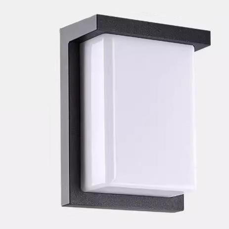 Applique murale extérieure étanche à LED en forme de cube en aluminium minimaliste moderne pour patio extérieur 