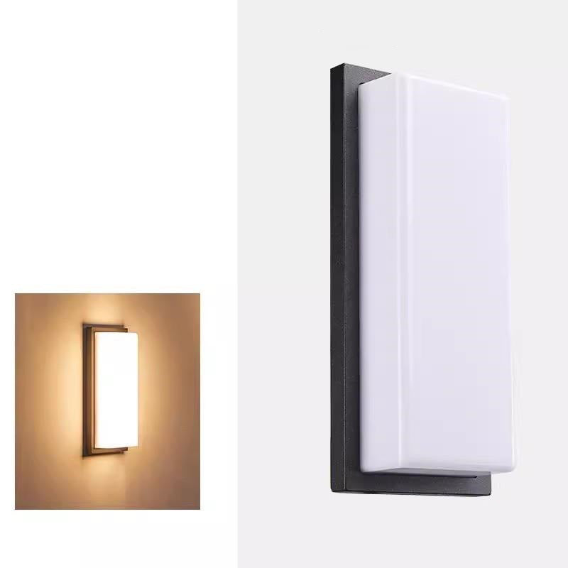 Moderne minimalistische Aluminium-PC-Würfel-Schirm-LED-wasserdichte Außenwandleuchte für Terrassen im Freien 