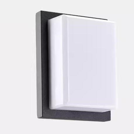 Applique murale extérieure étanche à LED en forme de cube en aluminium minimaliste moderne pour patio extérieur 