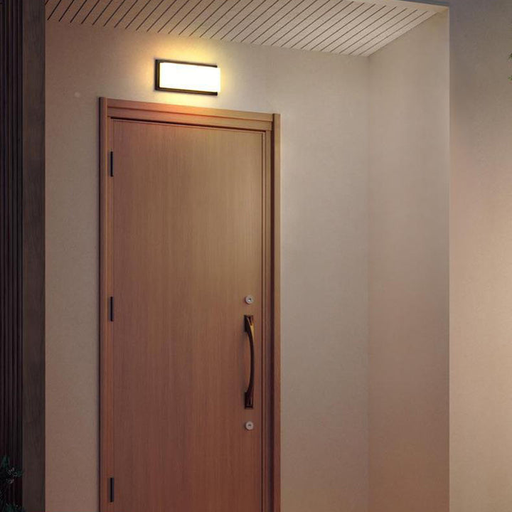 Lámpara de Aplique de Pared Exterior LED Impermeable Moderno Minimalista de Aluminio con Pantalla Cúbica para Patio Exterior 