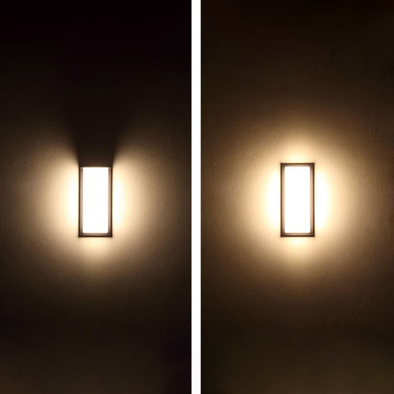 Applique murale extérieure étanche à LED en forme de cube en aluminium minimaliste moderne pour patio extérieur 