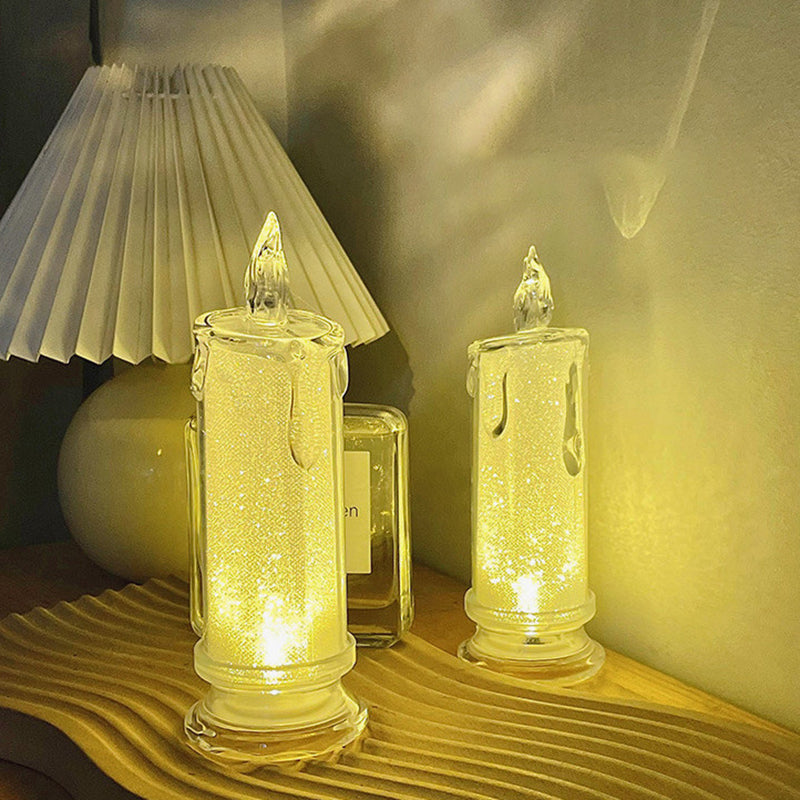 Zeitgenössische kreative Kunststoff-Simulation Kerze LED Nachtlicht Tischlampe für Schlafzimmer 