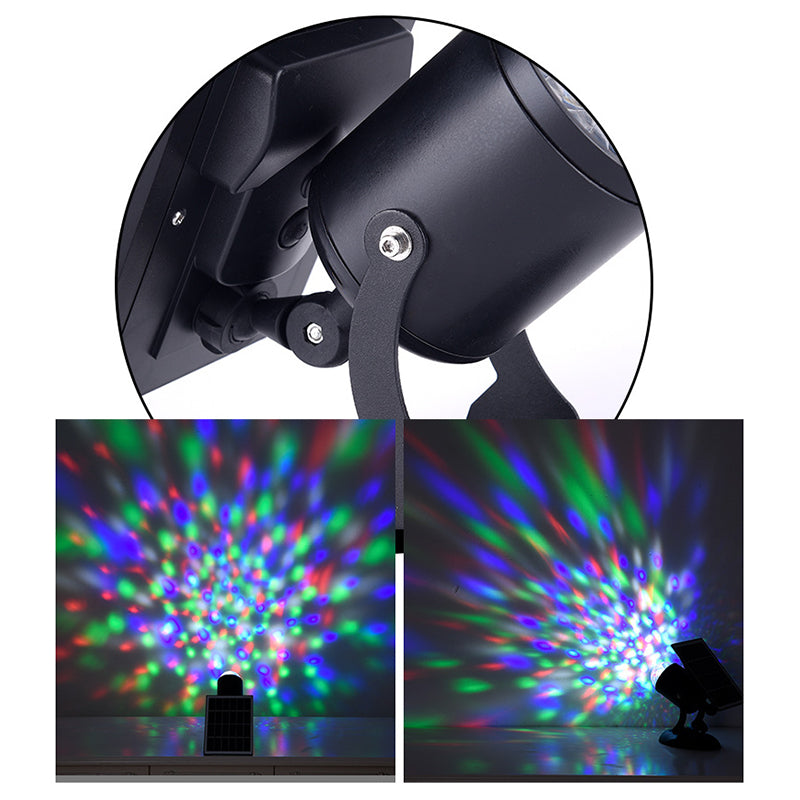 Projecteur mural solaire LED contemporain en aluminium industriel avec projection dynamique d&