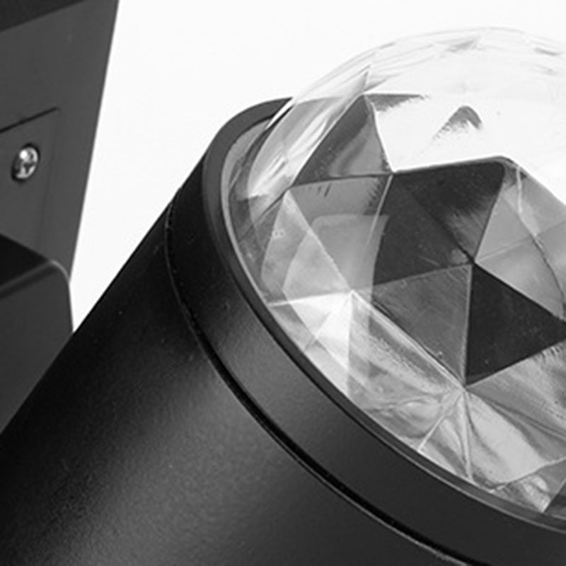 Projecteur mural solaire LED contemporain en aluminium industriel avec projection dynamique d&
