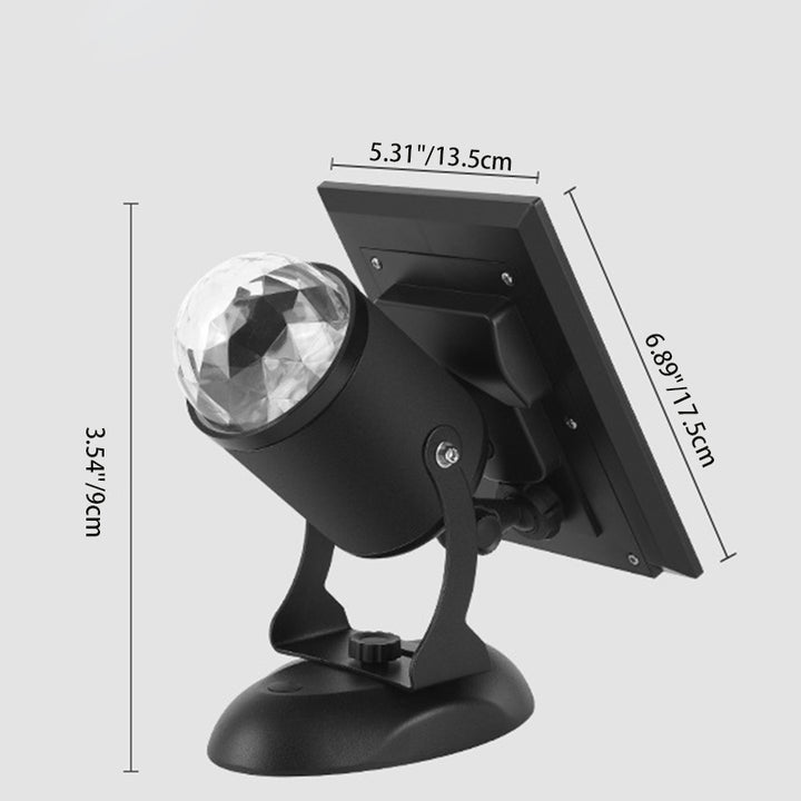 Lámpara de Aplique de Pared Solar LED de Proyección de Ondas de Agua Dinámica de Aluminio Industrial Contemporáneo para Jardín 